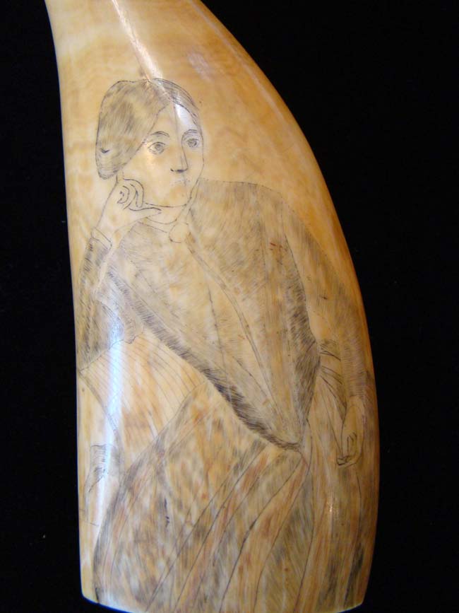 A beautiful 19th century scrimshawed Whale's Tooth circa 1840 — image 2